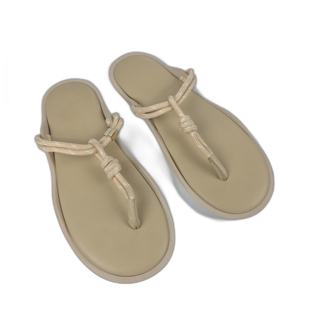 FLOWZE Flo Slide Natural Knotted Sandals Beachy Boho VSCO Minimal Quiet Luxury 9